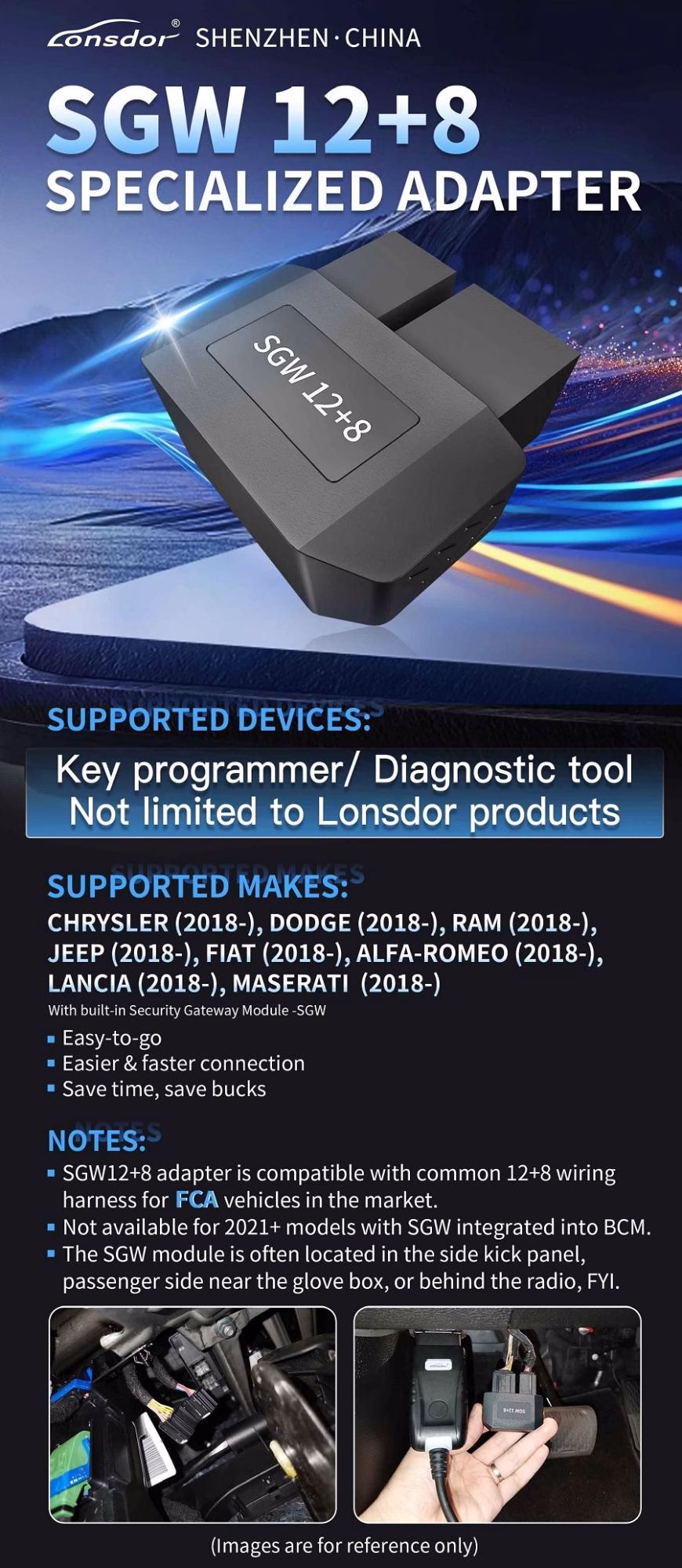 Lonsdor SGW FCA 12+8 Special Adapter